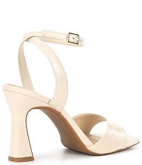 Copper Key Crane Crinkle Patent Ankle Strap Sandals