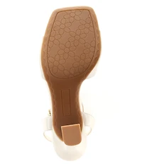 Copper Key Crane Crinkle Patent Ankle Strap Sandals
