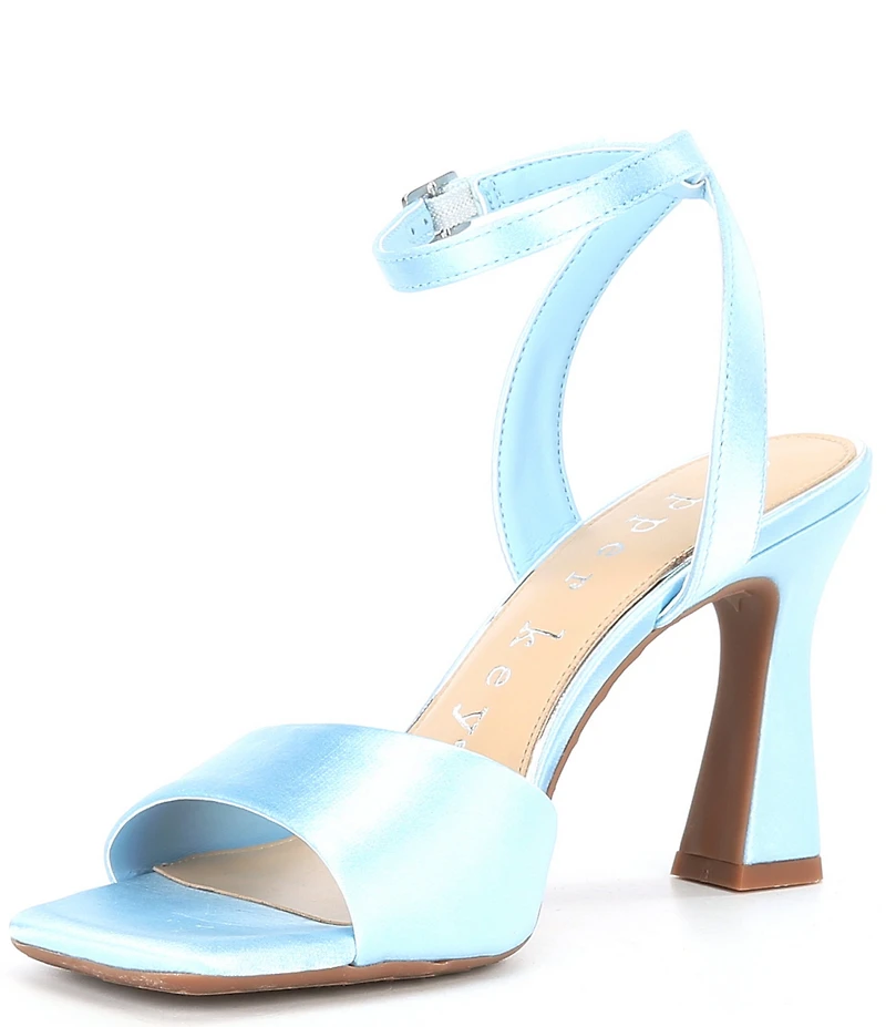 Copper Key Crane Satin Ankle Strap Sandals