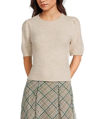 Copper Key Crew Neck Puff Sleeve Sweater