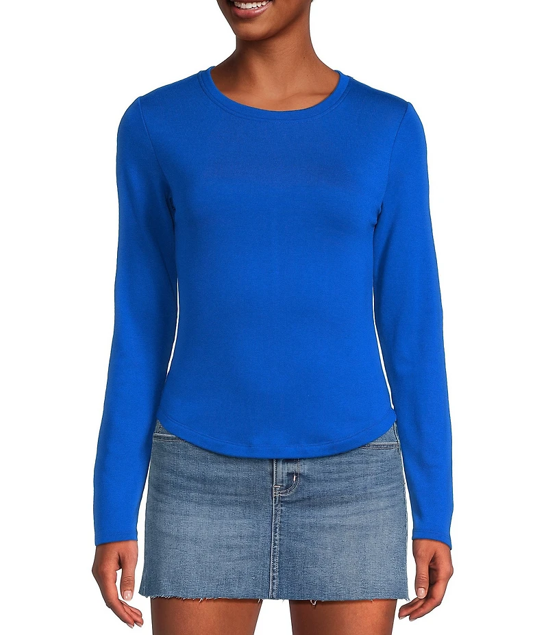 Copper Key Curved Hem Brushed T-Shirt