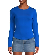 Copper Key Curved Hem Brushed T-Shirt