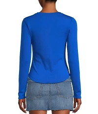 Copper Key Curved Hem Brushed T-Shirt