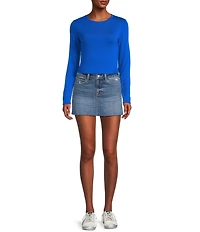 Copper Key Curved Hem Brushed T-Shirt