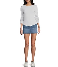 Copper Key Curved Hem Brushed T-Shirt