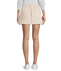 Copper Key Denim Pleated Mini Skirt
