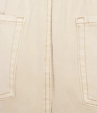 Copper Key Denim Pleated Mini Skirt