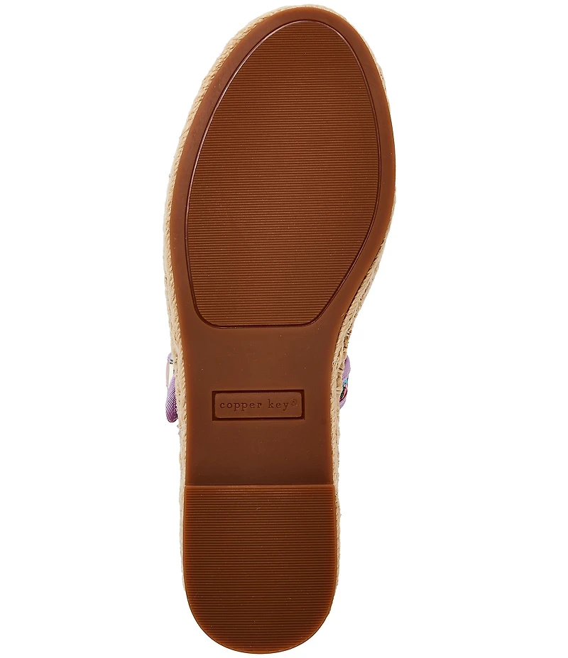 Copper Key Destin Floral Mary Jane Espadrille Flats