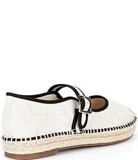 Copper Key Destin Linen Mary Jane Espadrille Flats