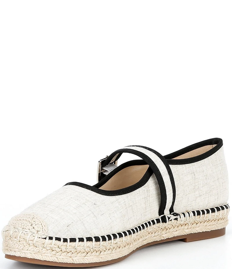 Copper Key Destin Linen Mary Jane Espadrille Flats