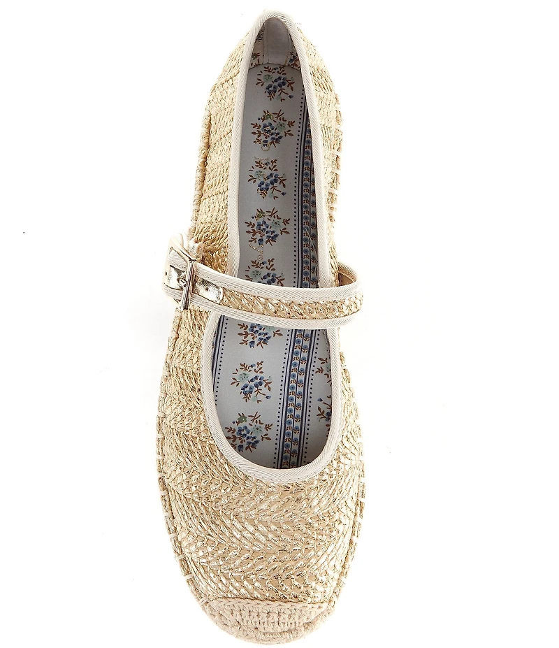 Copper Key Destin Raffia Mary Jane Espadrille Flats