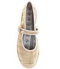 Copper Key Destin Raffia Mary Jane Espadrille Flats