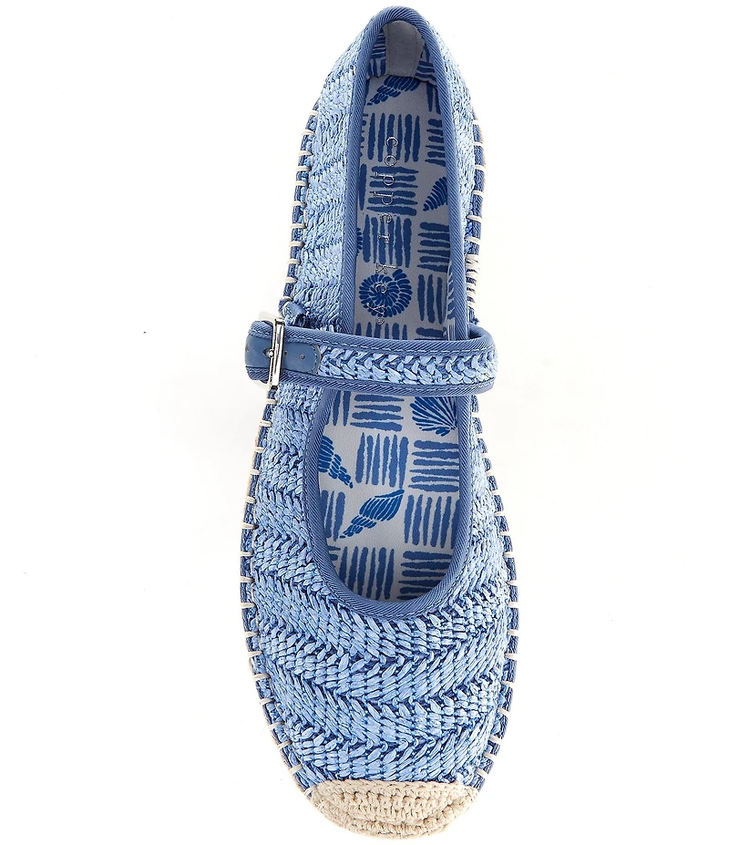 Copper Key Destin Raffia Mary Jane Espadrille Flats