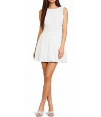 Copper Key Embroidered Eyelet Dress