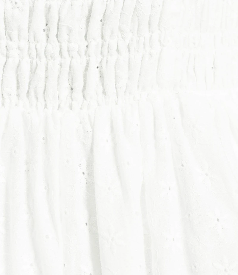 Copper Key Embroidered Eyelet Dress