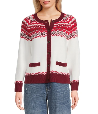 Copper Key Fair Isle Cardigan Sweater