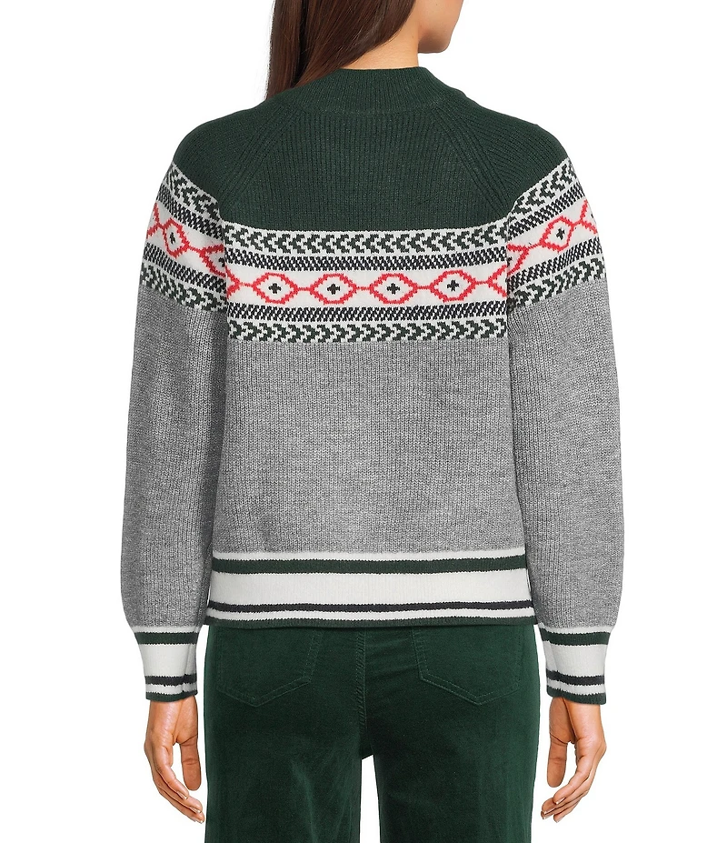 Copper Key Fair Isle Mock Neck Sweater