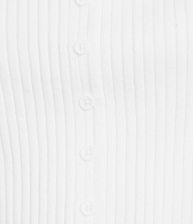 Copper Key Faux Button Front Tube Top