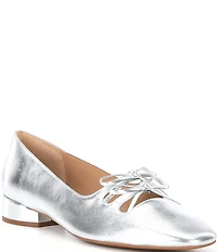 Copper Key Frolic Metallic Leather Double Bow Mary Jane Pumps