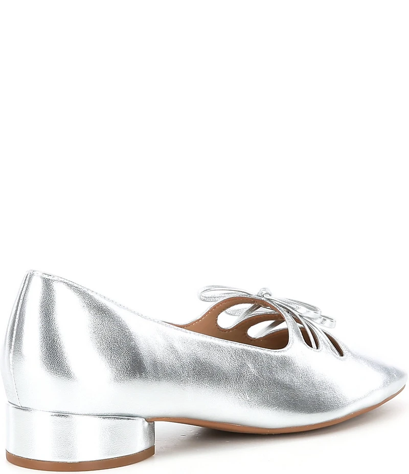 Copper Key Frolic Metallic Leather Double Bow Mary Jane Pumps