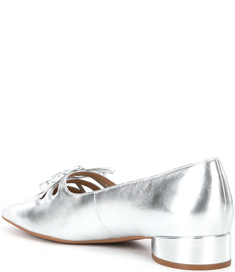 Copper Key Frolic Metallic Leather Double Bow Mary Jane Pumps