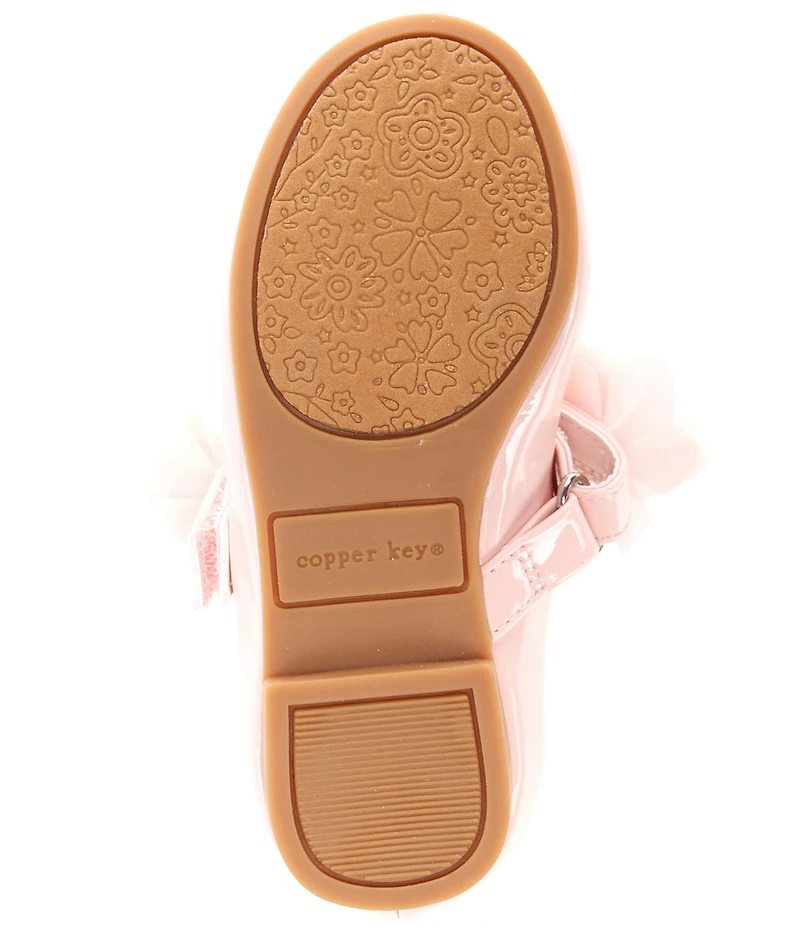 Copper Key Girls' Chiffon Patent Floral Flats (Infant)