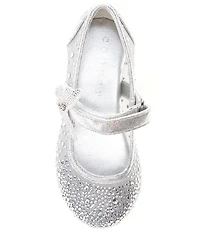 Copper Key Girls' Amelia Rhinestone Butterfly Ornamented Mary Jane Flats (Infant)