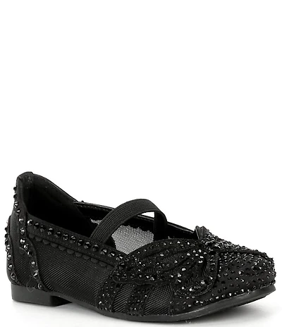Copper Key Girls' Anise Rhinestone Butterfly Mesh Flats (Infant)