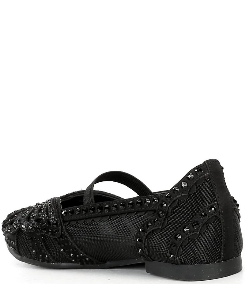 Copper Key Girls' Anise Rhinestone Butterfly Mesh Flats (Youth)