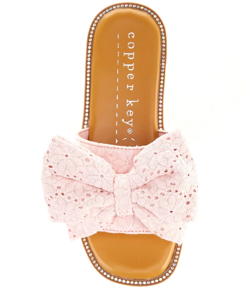 Copper Key Girls' Beelong Bow Slide Sandals (Toddler)