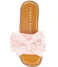 Copper Key Girls' Beelong Bow Slide Sandals (Toddler)