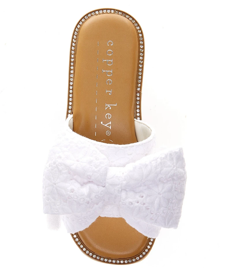 Copper Key Girls' Beelong Bow Slide Sandals (Toddler)