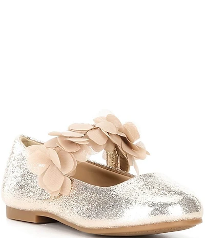 Copper Key Girls' Blossom Chiffon Floral Mary Jane Flats (Youth)