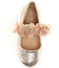 Copper Key Girls' Blossom Chiffon Floral Mary Jane Flats (Youth)