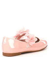 Copper Key Girls' Blossom Chiffon Patent Floral Flats (Toddler)