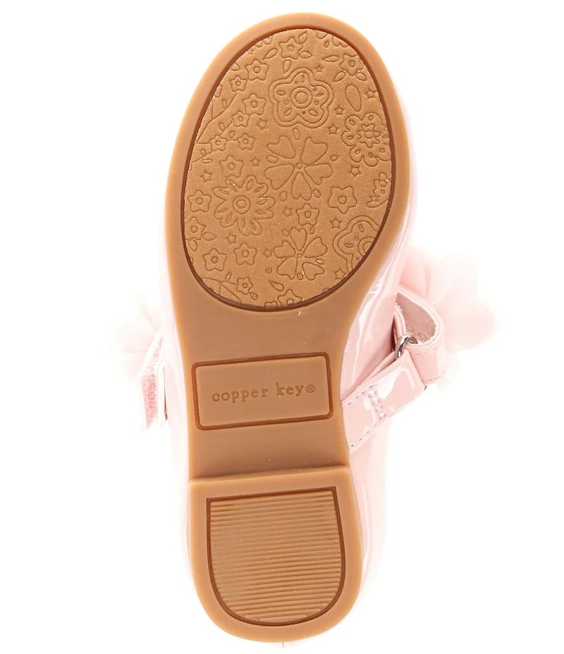 Copper Key Girls' Blossom Chiffon Patent Floral Flats (Toddler)