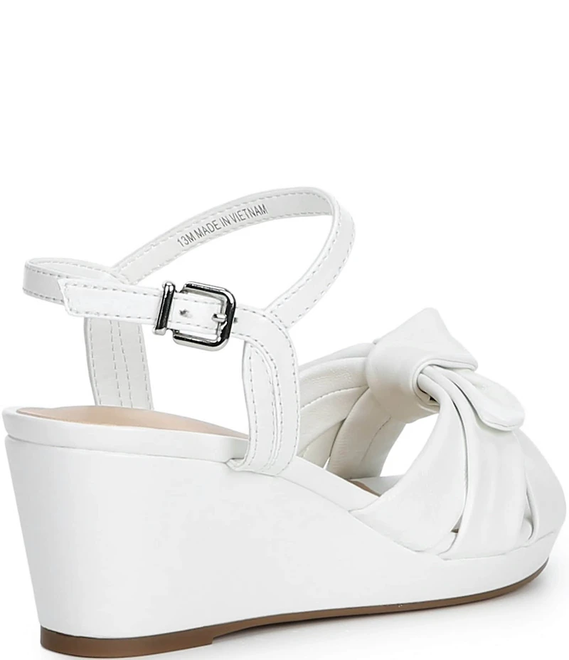 Copper Key Girls' Charlotte Wedge Bow Sandals (Youth)