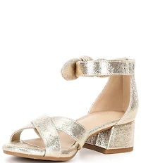Copper Key Girls' Cyndy Shimmer Bow Dress Sandals (Toddler)