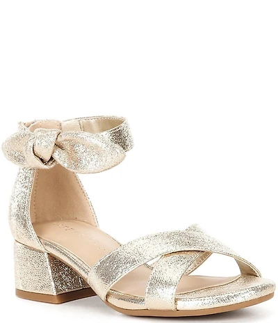 Copper Key Girls' Cyndy Shimmer Bow Dress Sandals (Youth)
