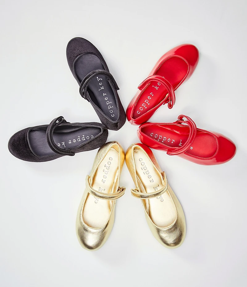 Copper Key Girls' Darrling Metallic Leather Mary Janes (Infant)