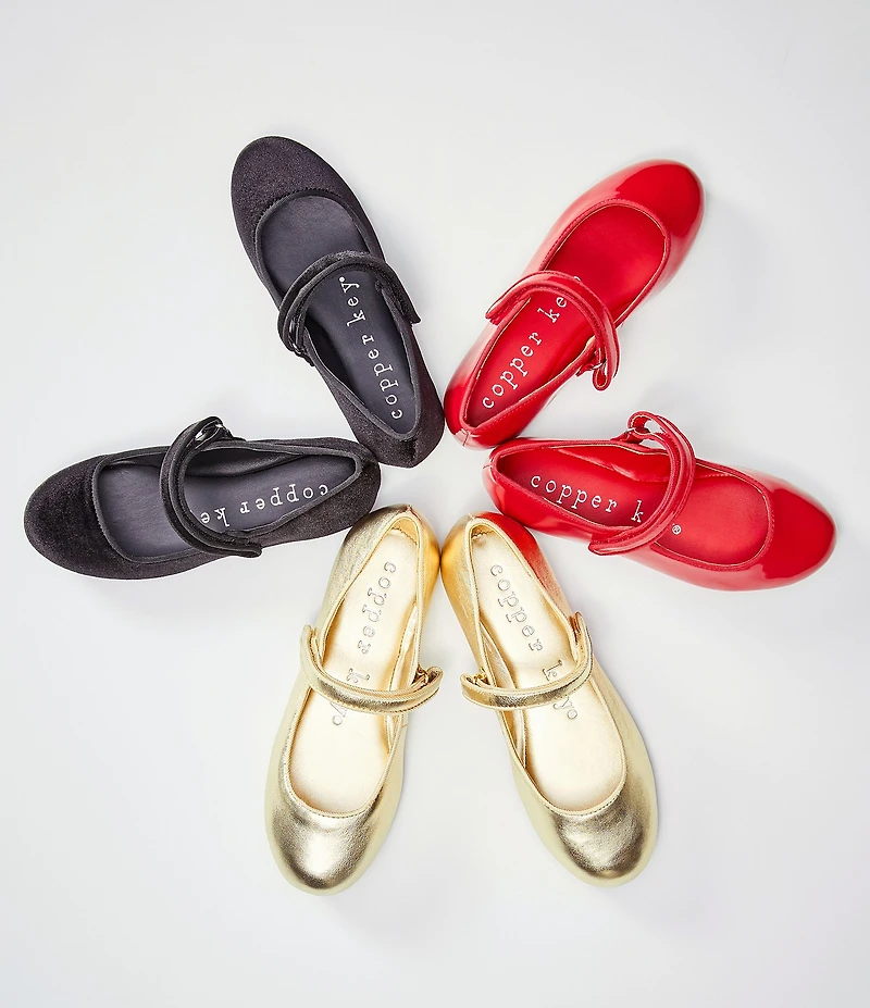 Copper Key Girls' Darrling Metallic Leather Mary Janes (Toddler)