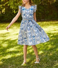 Copper Key Girls' Divine Twist Bow Block Heel Dress Sandals (Toddler)