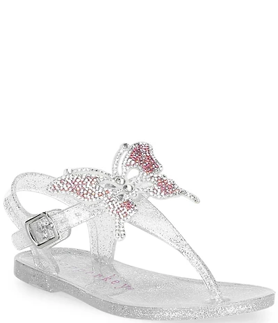 Copper Key Girls' Glenda Clear Jelly Butterfly Sandals (Toddler)