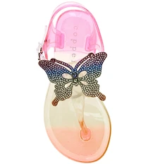Copper Key Girls' Glenda Rainbow Jelly Butterfly Sandals (Infant)