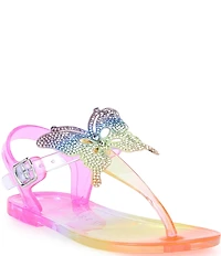 Copper Key Girls' Glenda Rainbow Jelly Butterfly Sandals (Toddler)