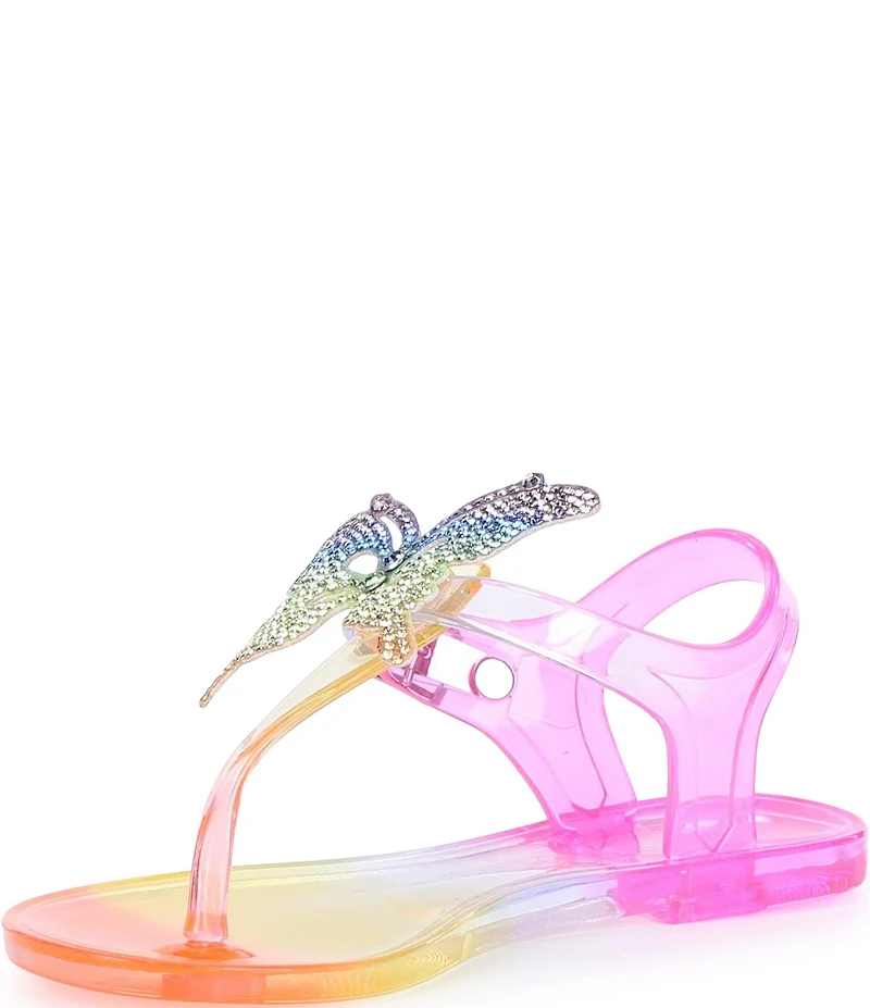 Copper Key Girls' Glenda Rainbow Jelly Butterfly Sandals (Toddler)