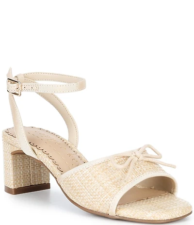 Copper Key Girls' Kape Raffia Bow Ankle Strap Dress Sandals (Youth)