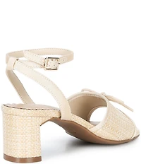 Copper Key Girls' Kape Raffia Bow Ankle Strap Dress Sandals (Toddler)