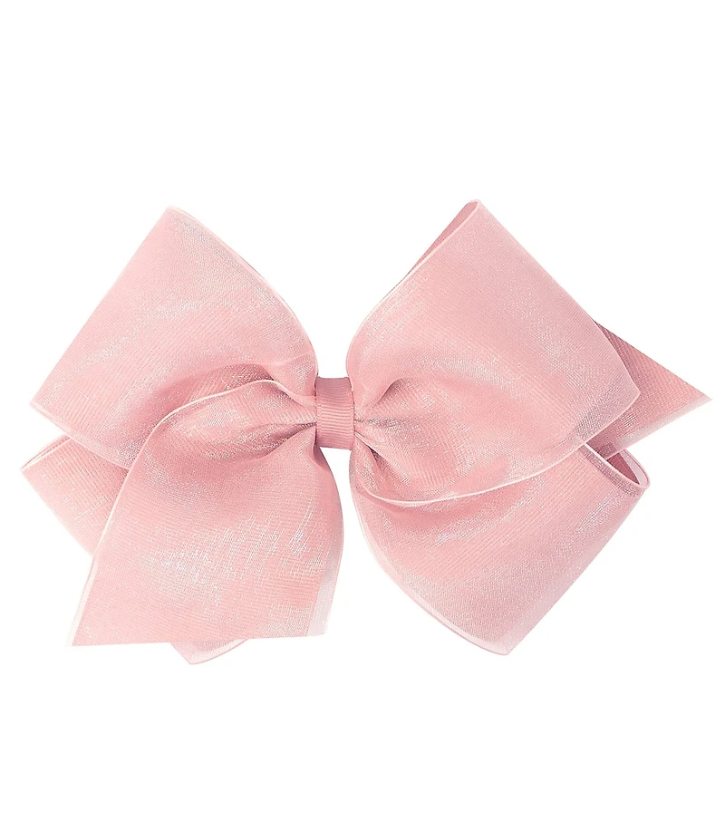 Copper Key Girls King Pinch Clip Organza Hair Bow