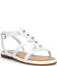 Copper Key Girls' Kori Patent Buckle Embellished Floral Sandals (Infant)